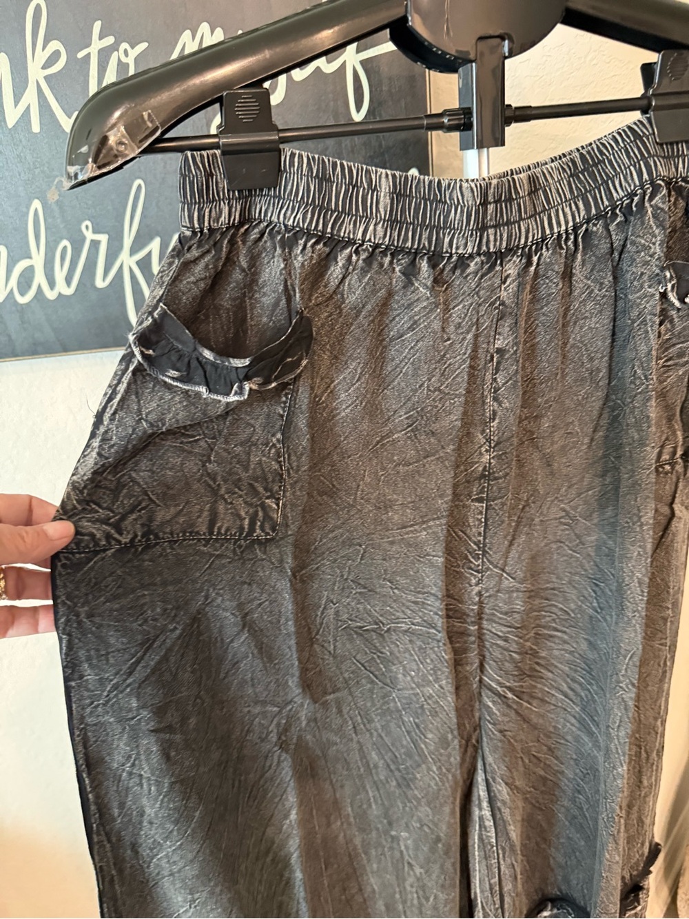 POL Black Mineral Wash Pants New - Picture 3 of 11